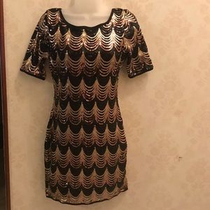 Ornate sequin design dress size S